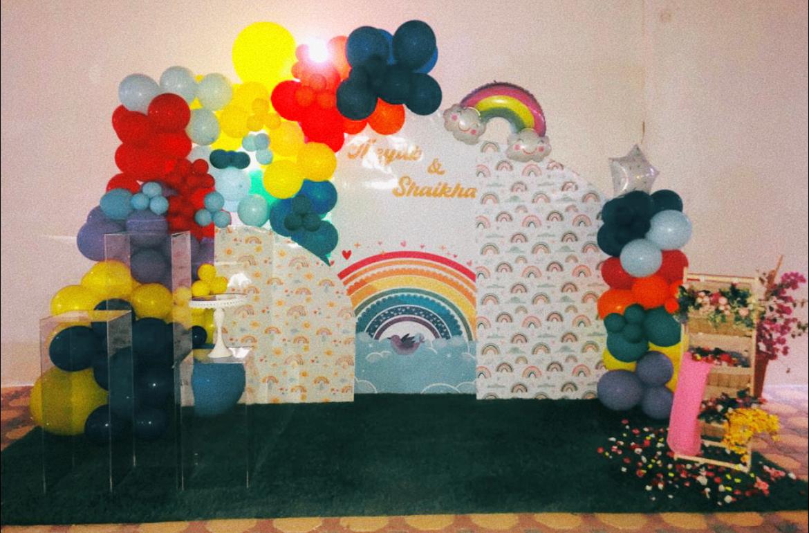 Rainbow Theme Birthday Decor