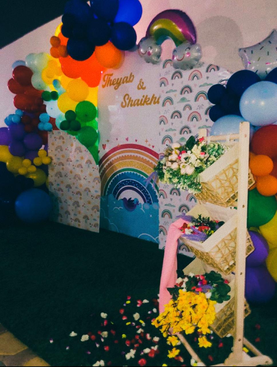 Rainbow Theme Birthday Decor