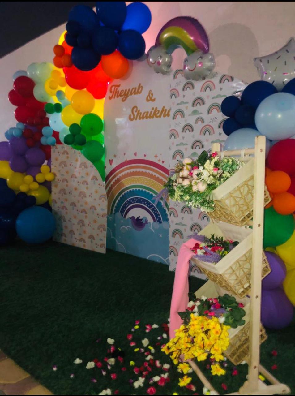 Rainbow Theme Birthday Decor