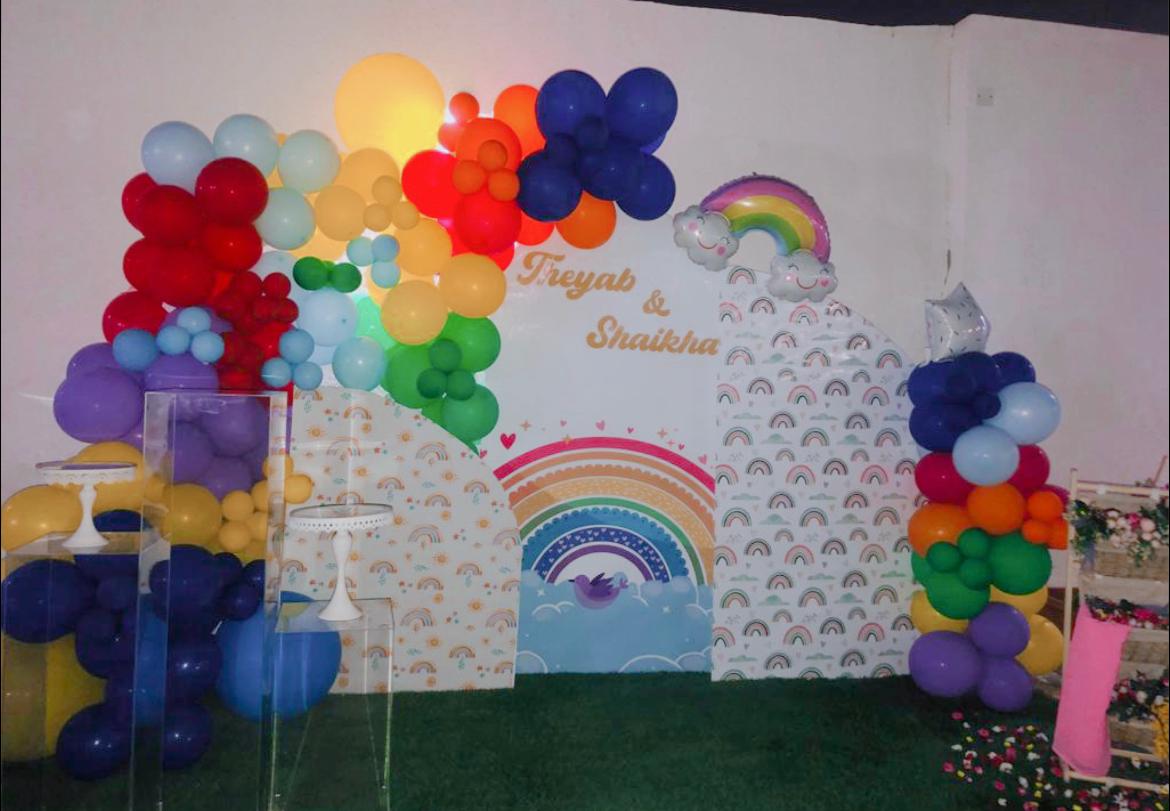 Rainbow Theme Birthday Decor