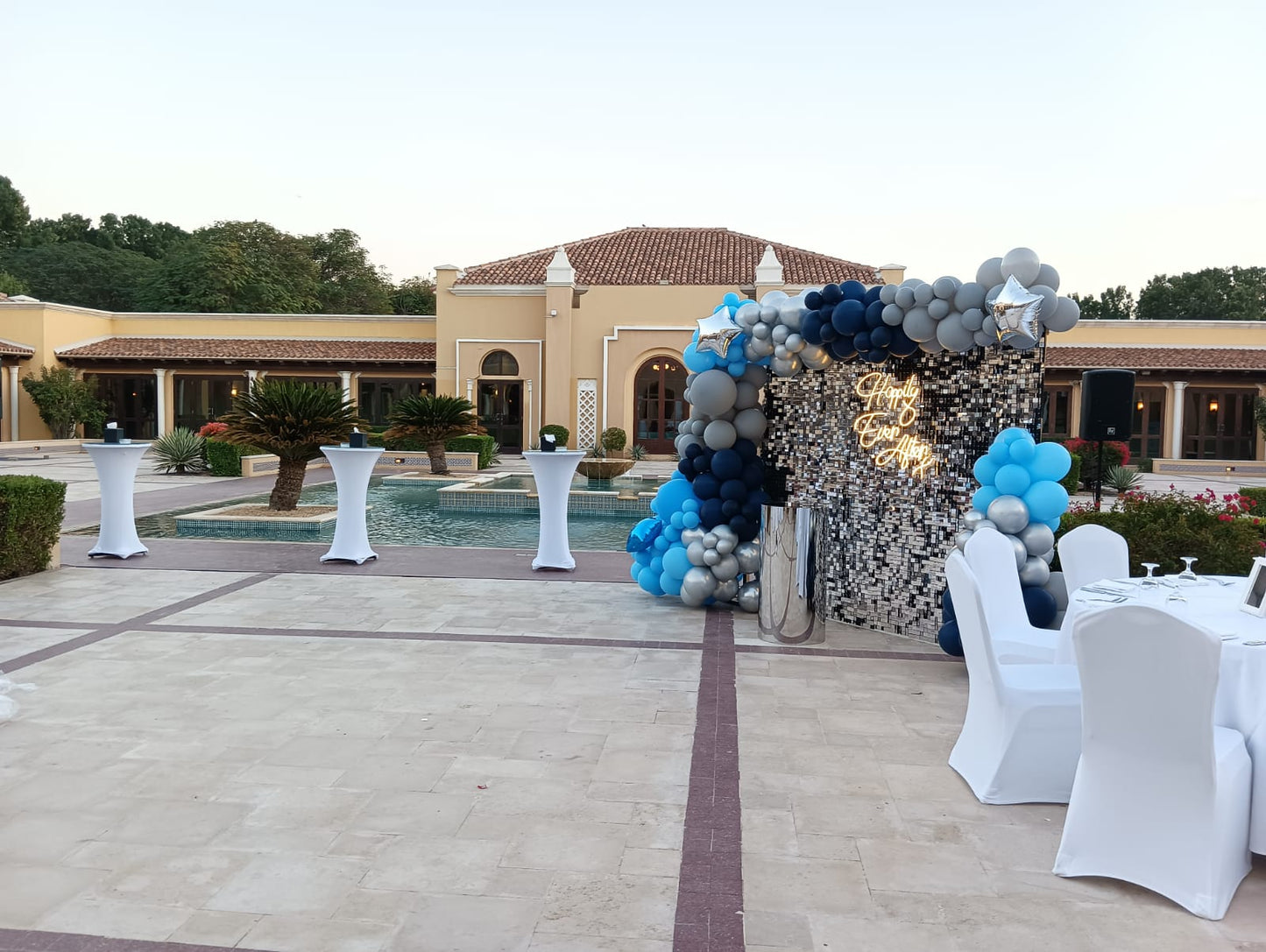 Shimmering Anniversary Theme Decor