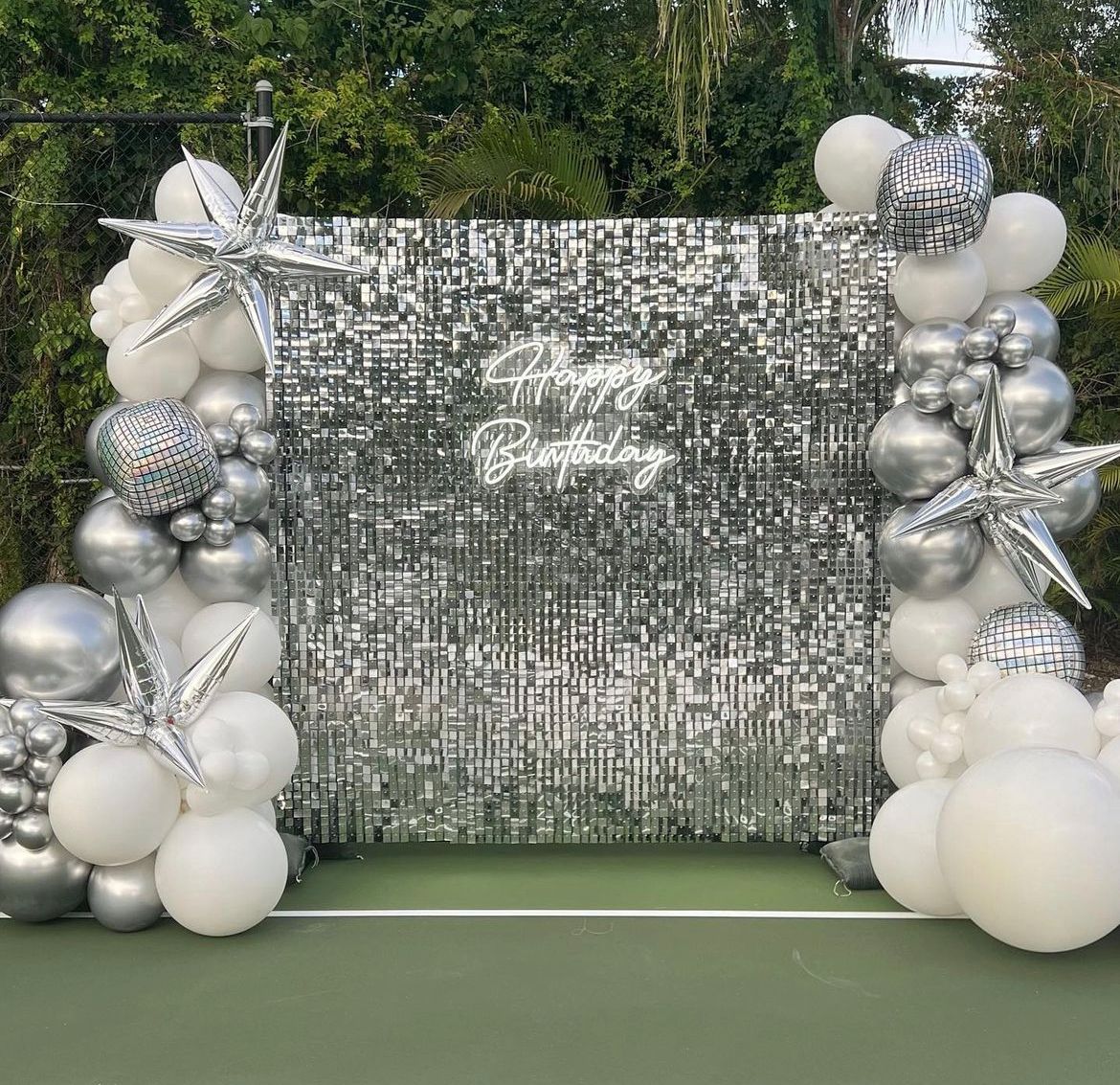 Silver Birthday Decor