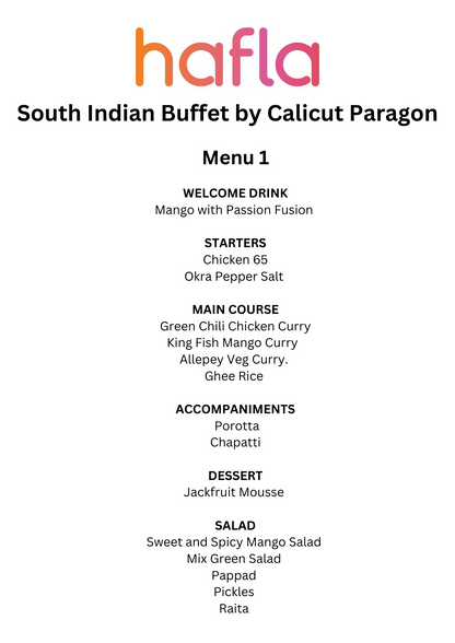South Indian Buffet by Calicut Paragon