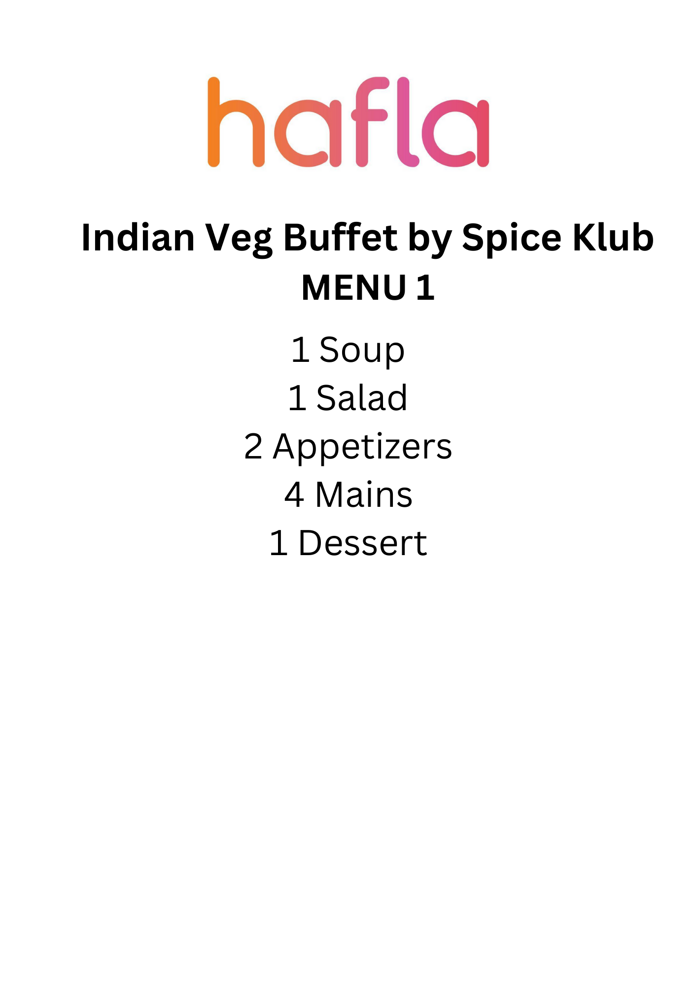 Indian Veg Buffet by Spice Klub