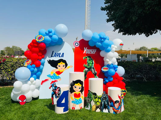 Twin Super Hero Birthday Decor