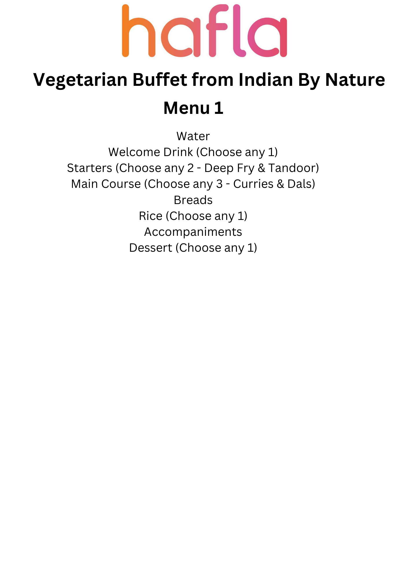 Vegetarian Buffet from Indian By Nature