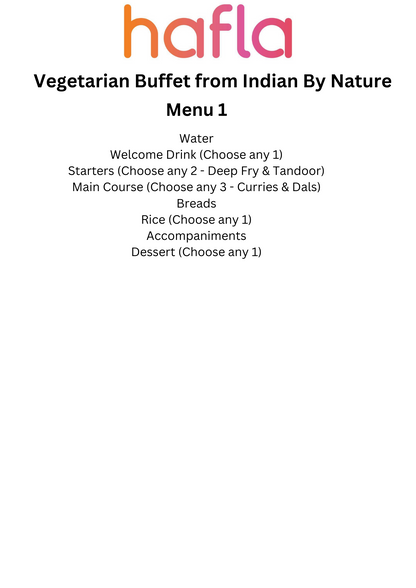 Vegetarian Buffet from Indian By Nature