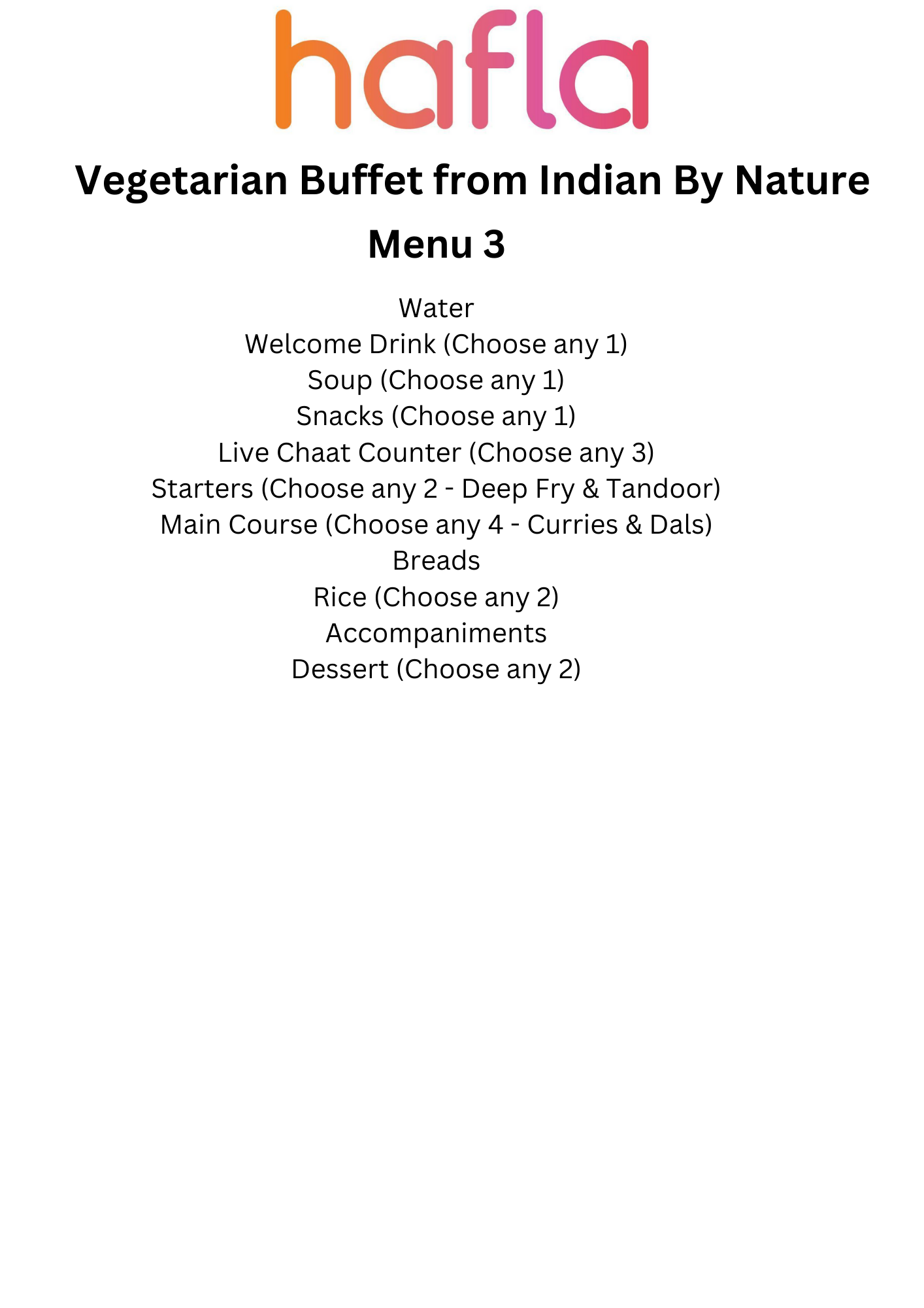 Vegetarian Buffet from Indian By Nature