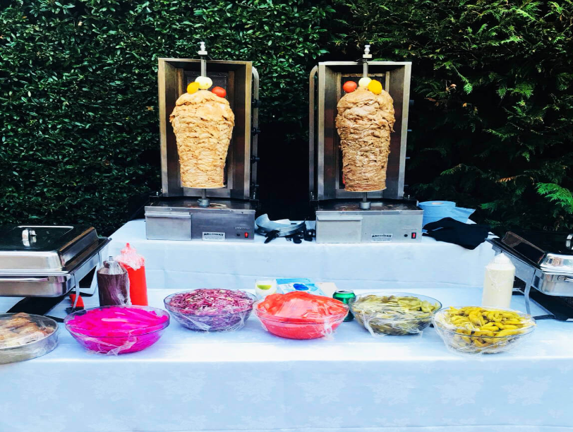 Live Chicken Shawarma Station by Cedar Tree Hospitality