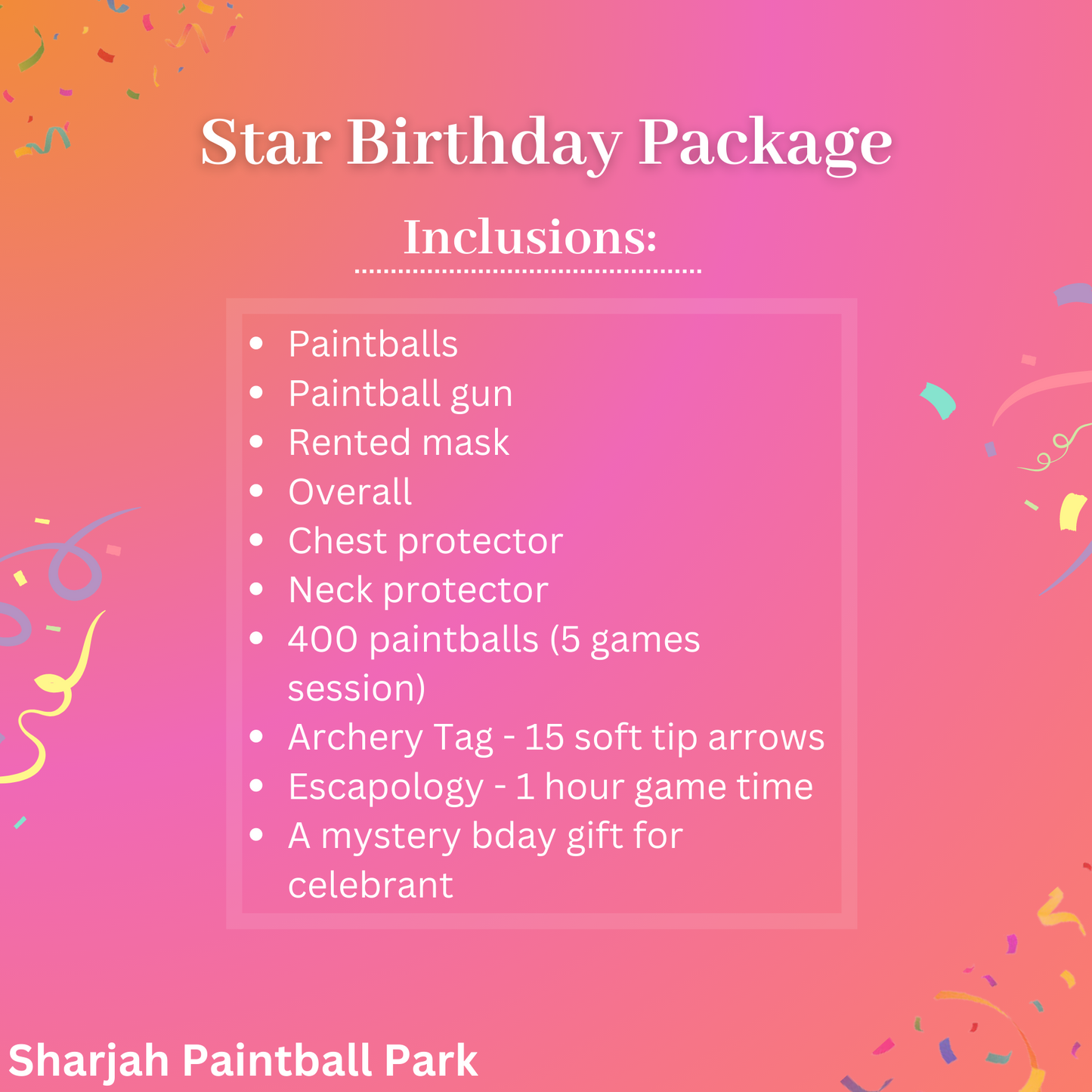 Sharjah Paintball Park